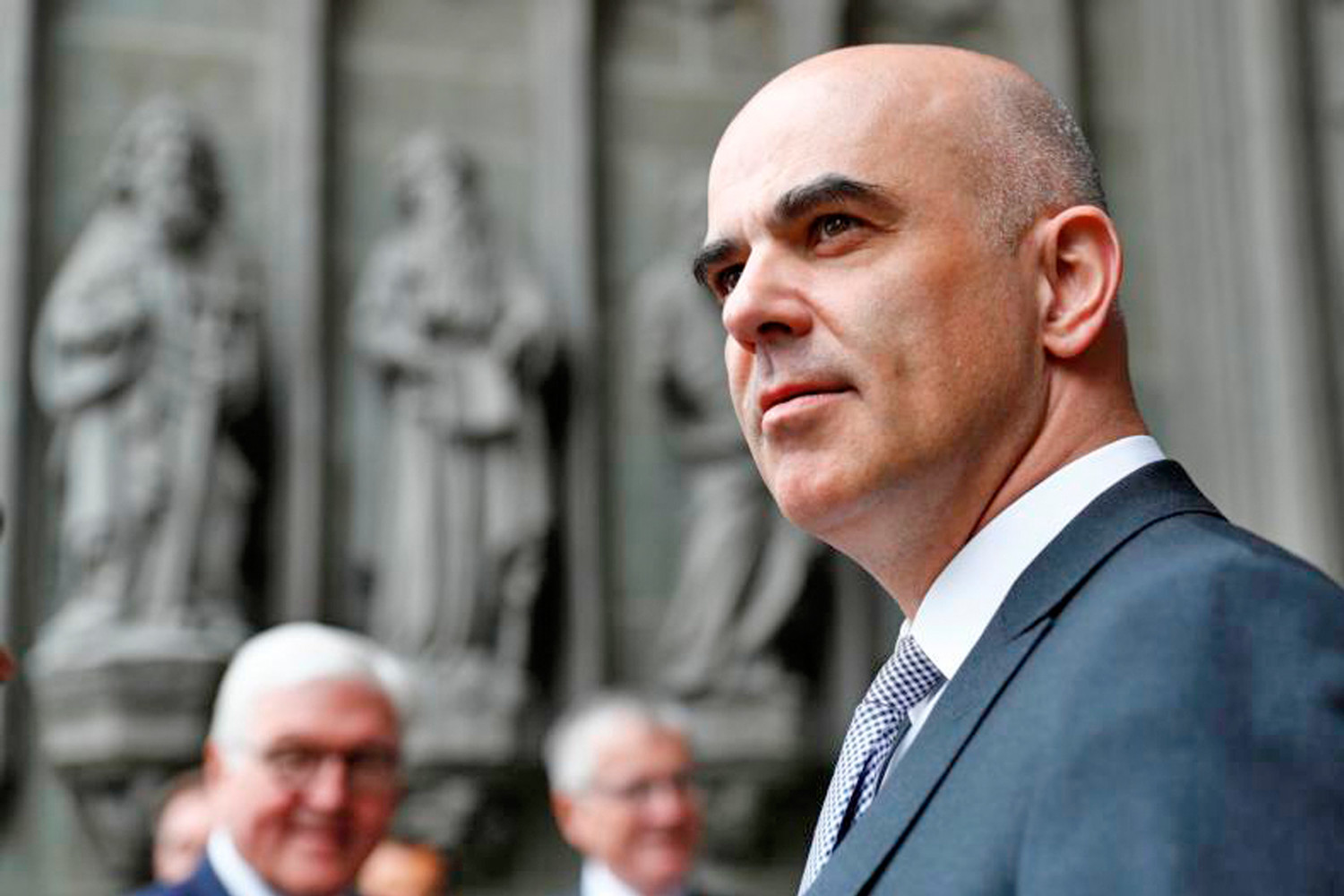 Swiss President Alain Berset is pictured in Switzerland April 26. Pope Francis will meet him prior to the start of the ecumenical encounter at the World Council of Churches June 21.